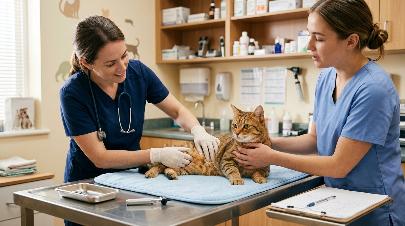Vet corner examination room